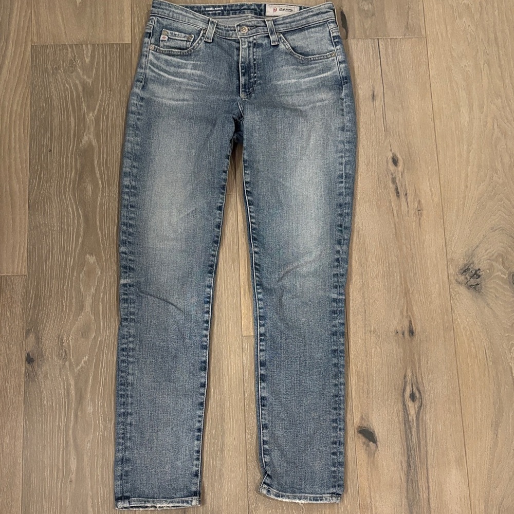 AG Adriano Goldschmied Blue Straight Leg Jeans